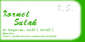 kornel sulak business card